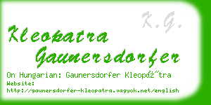 kleopatra gaunersdorfer business card